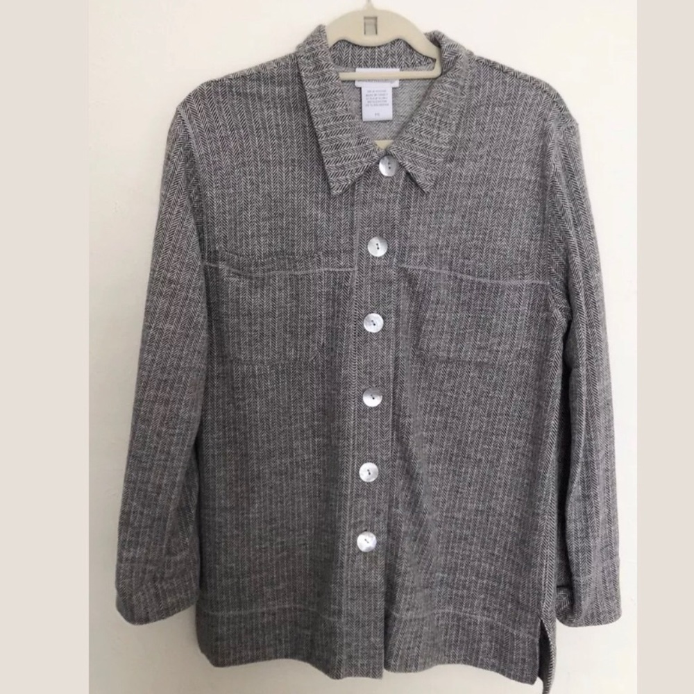 Soft Surroundings Black Button Down Petite Small - image 1